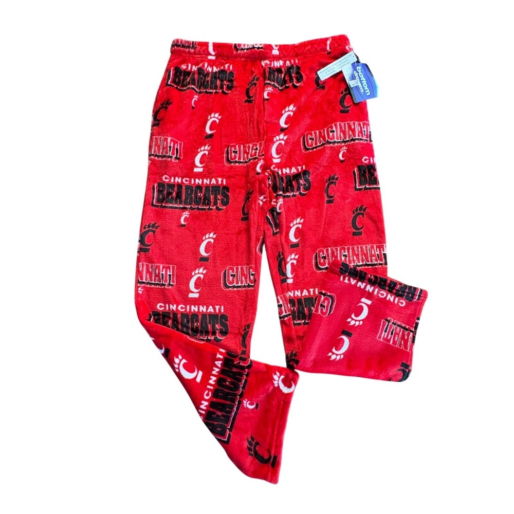 Cincinnati‎ Bearcats PJ Pants Mens XL Red Plush Fleece Sleepwear Bottom Drawers